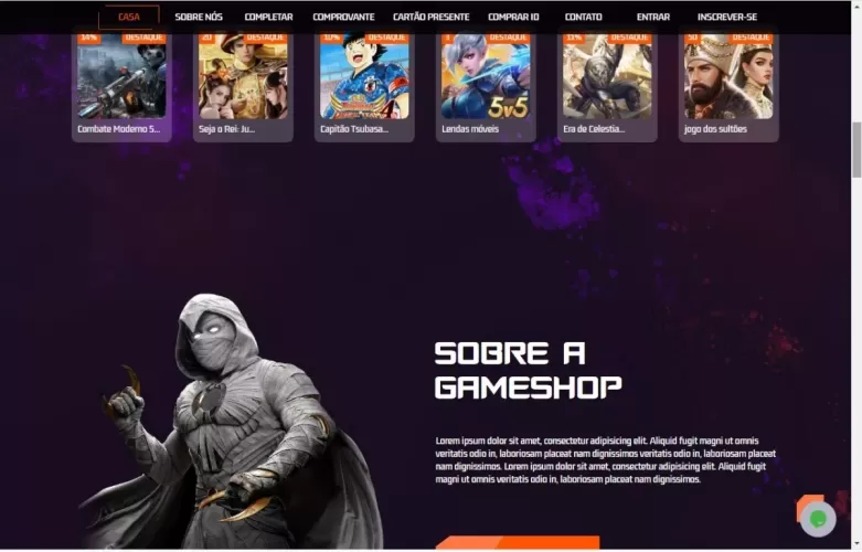 Loja digital de jogos