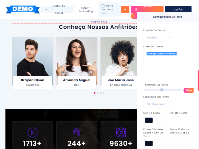 Construtor de sites de Páginas HTML