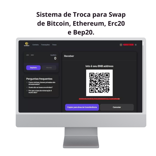 Sistema De Troca Swap Bitcoin, Ethereum, Erc20 Bep20