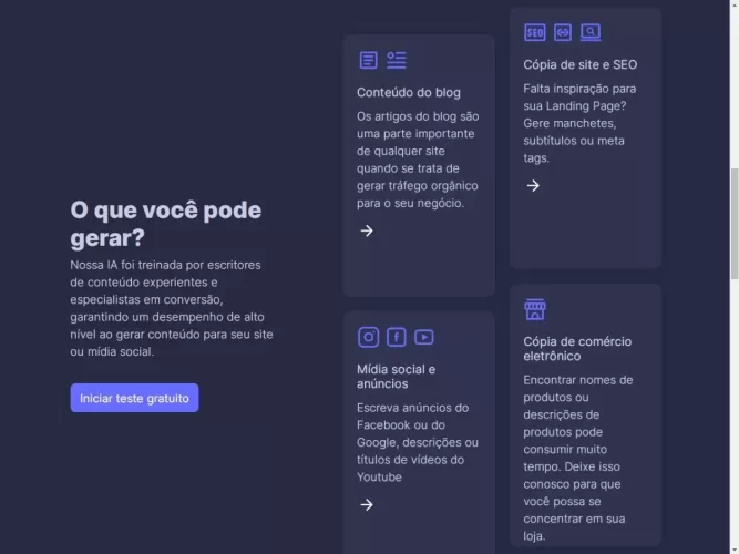 Plataforma de Inteligência Artificial e Geração de Conteúdo (SaaS)