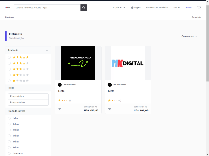 Software De Serviços E Projetos Freelancer
