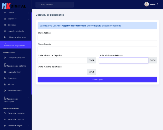 Plataforma de Mineração DogeCoin