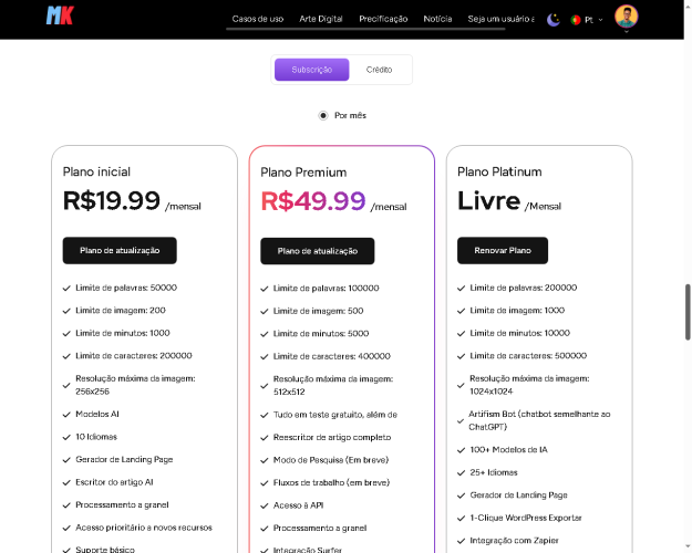 Sistema Saas Gerador De Conteúdo E Imagem De Ia