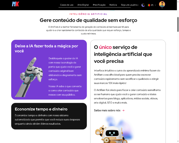 Sistema Saas Gerador De Conteúdo E Imagem De Ia