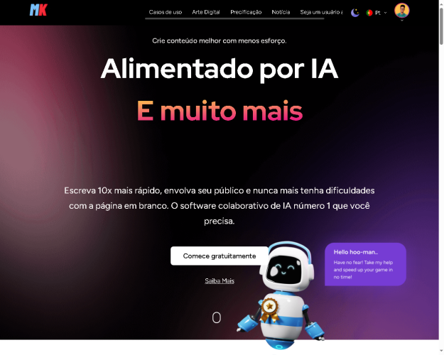 Sistema Saas Gerador De Conteúdo E Imagem De Ia