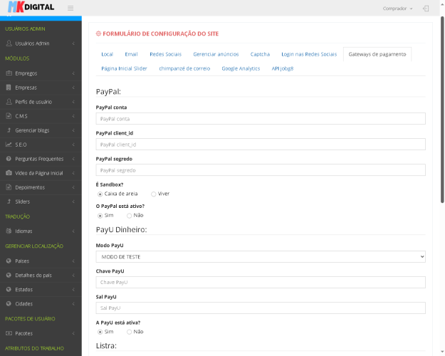 Sistema Portal de Empregos