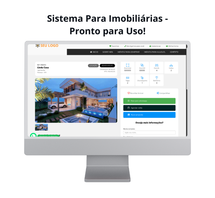 Sistema Para Imobiliárias - Pronto Para Uso!