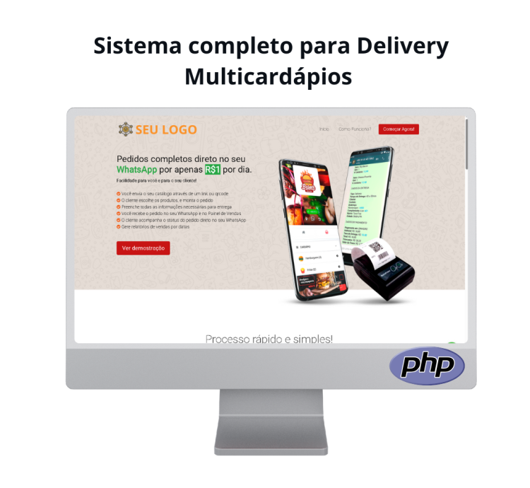 Sistema Completo Para Delivery Multicardápios