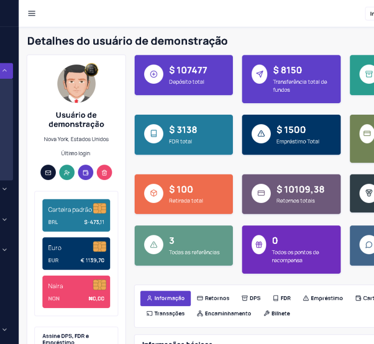 Sistema Bancário Digital Avançado Com Múltiplas Carteiras