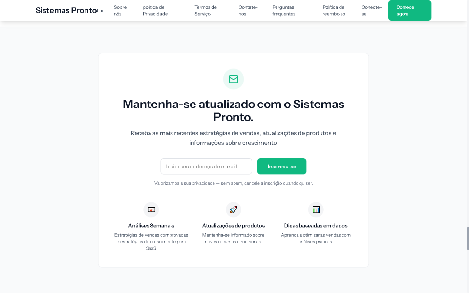Site CRM de Vendas SaaS